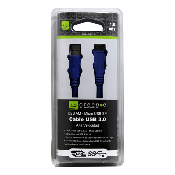 Cable USB 3.0 para disco Duro de 1,5 Mts - Imagen 4