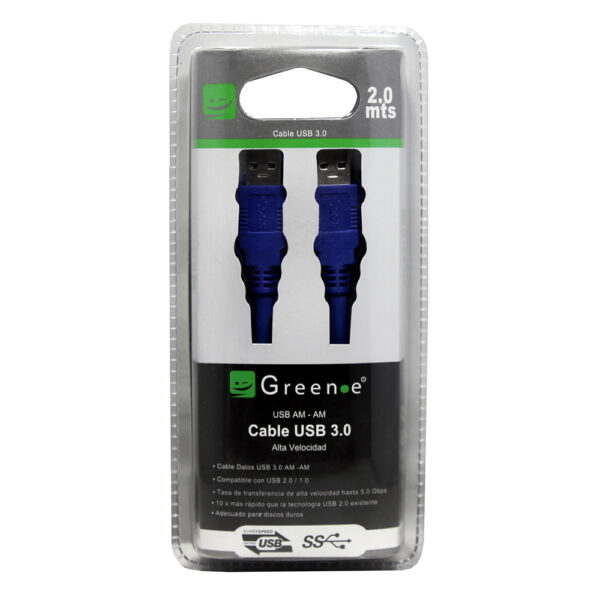Cable USB 3.0 Am-Mini B 2 Metros