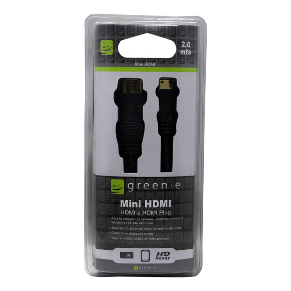 Cable MINI HDMI a HDMI de 2 Mts. - Imagen 3
