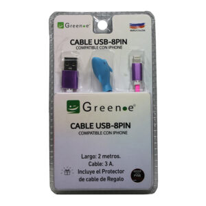 Cable USB IPhone Multicolor de 2 metros