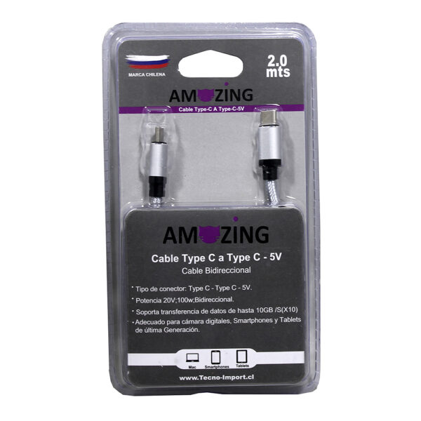 Cable Tipo C a Tipo C 2 Mt