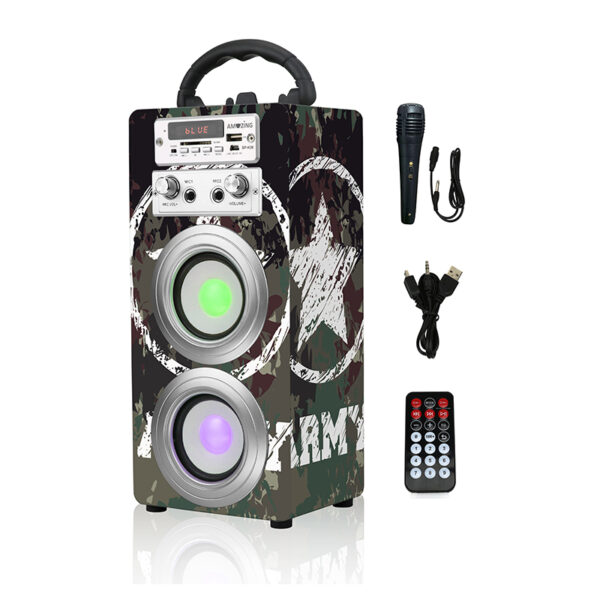PARLANTE KARAOKE HIP-HOP / MIC SP-K08 ARMY - Imagen 3