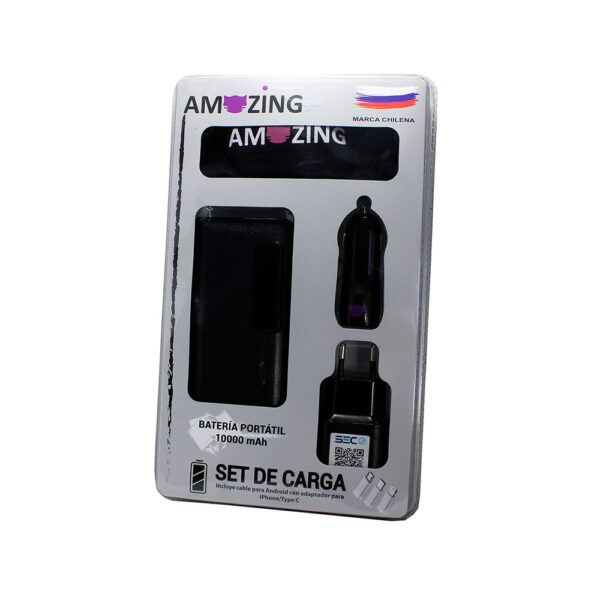 Set Carga portátil con Powerbank de 10.000mAh - Imagen 2