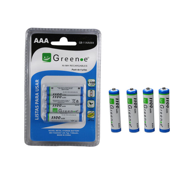 Pilas Recargables AAA 1100mAh X 4 Unidades - Imagen 2