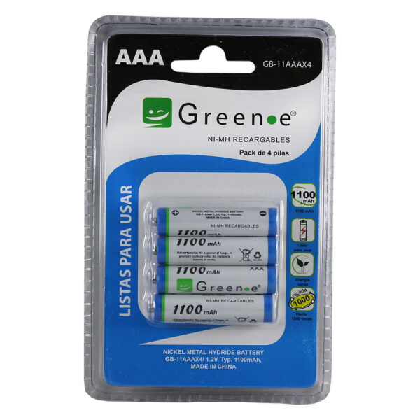Pilas Recargables AAA 1100mAh X 4 Unidades - Imagen 3