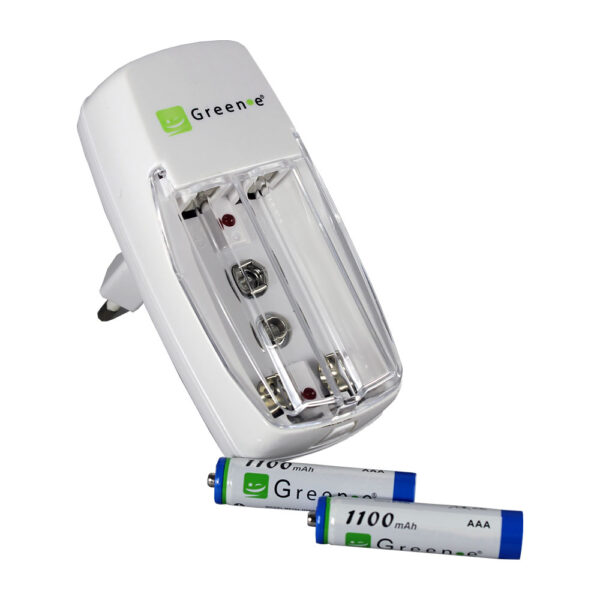 Cargador de Pilas AAA Y AA  con 2 Pilas AAA de 1100mAh - Imagen 2