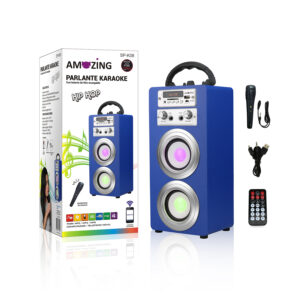 PARLANTE KARAOKE HIP-HOP / MIC SP-K08 AZUL