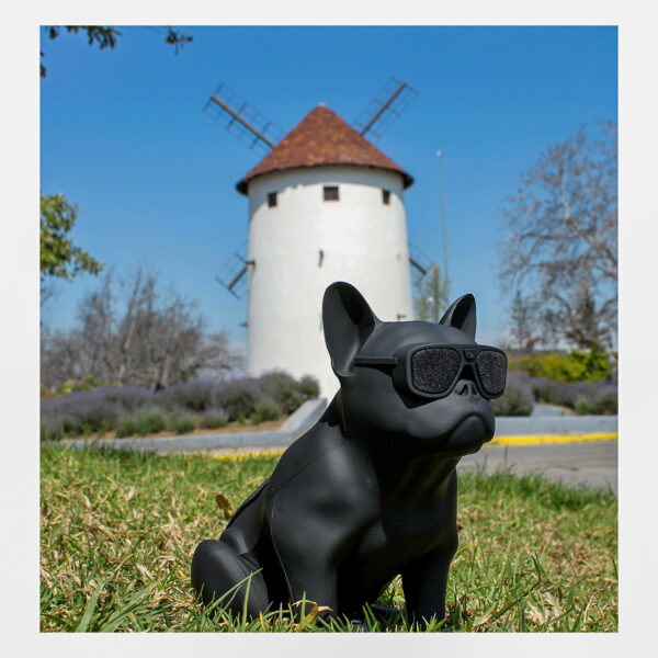 Parlante Bluetooth portátil Bulldog francés Negro - Imagen 3