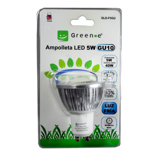 Ampolleta Led Spot 5W GU10 Cob Luz Fría - Imagen 4