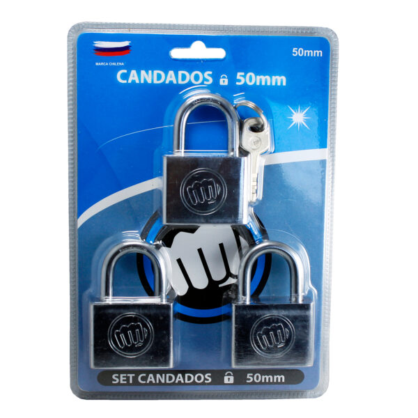 CANDADOS SILVER SET 50MM / 3UNI - Imagen 3