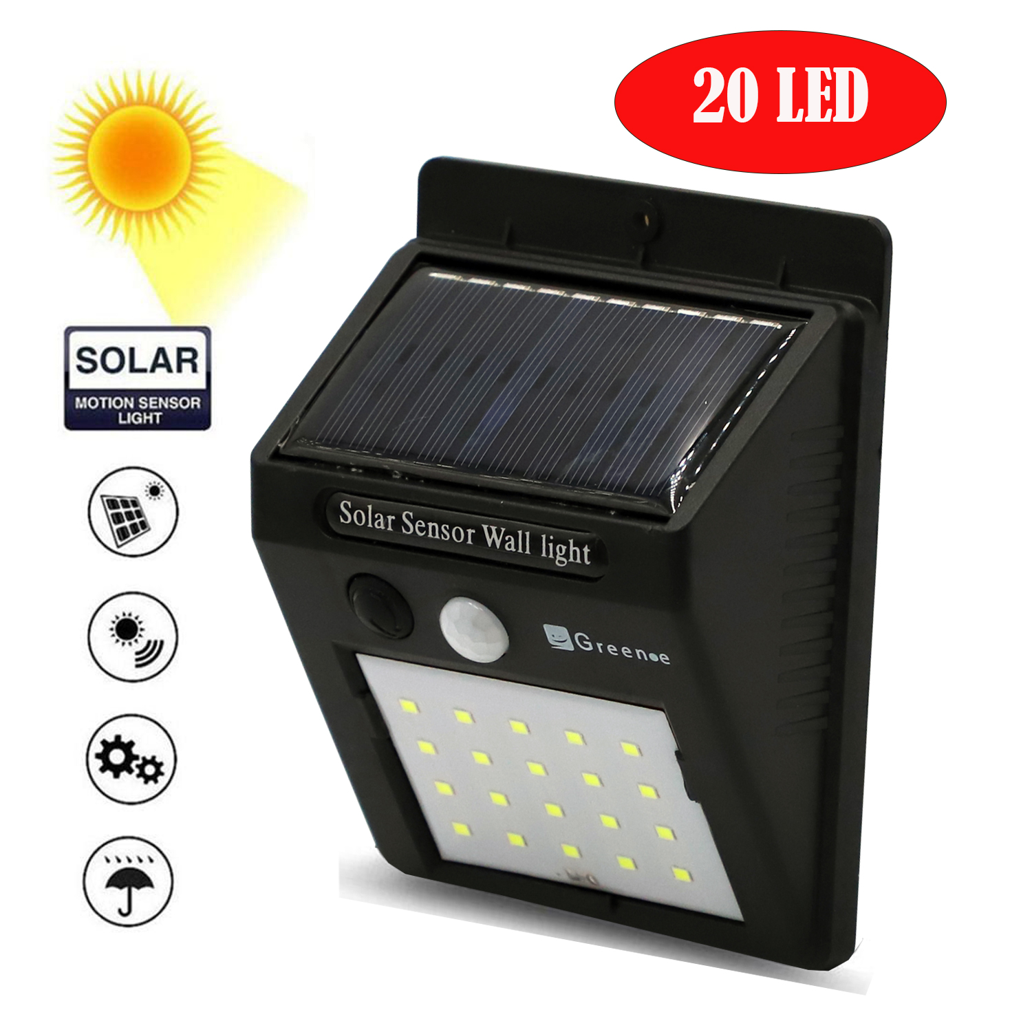 Foco Led Solar con Sensor de 20 led