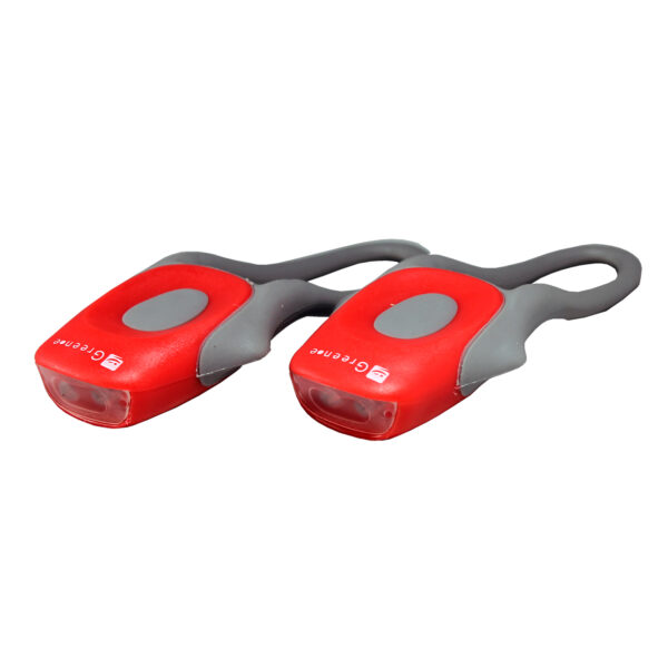 Luces para bicicleta. Set de 2 unidades LED. Rojas - Imagen 2
