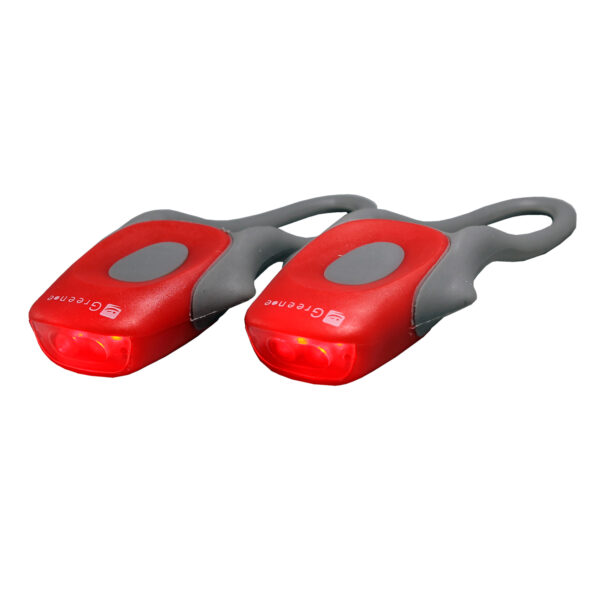 Luces para bicicleta. Set de 2 unidades LED. Rojas - Imagen 3