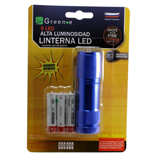 Linterna led. Aluminio. Green-e