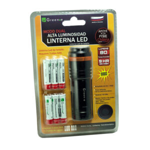 Linterna LED. Command.  Alcance 150 mts aprox. Green-e