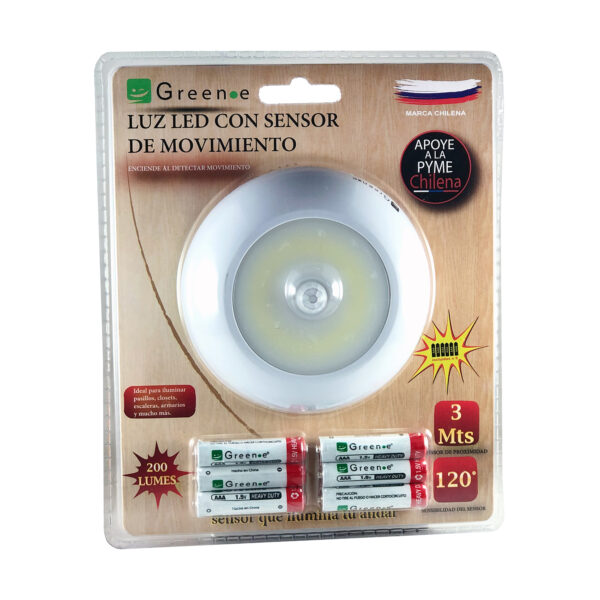 Luz Led con Sensor de Movimiento y Proximidad. Green-e
