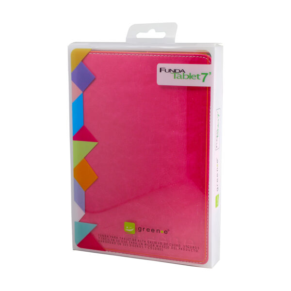 FUNDA TABLET 7" ECOCUERO ROSADA