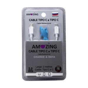Cable de 2 metros Tipo  C a C + Protector de cable