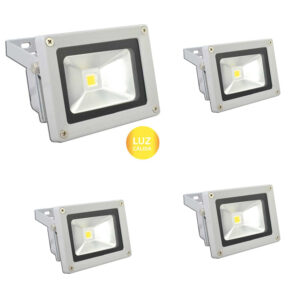 Focos exterior led de 10w. Luz Cálida x 4 Unidades