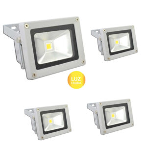 Focos exterior led de 30w. Luz Cálida x 4 Unidades
