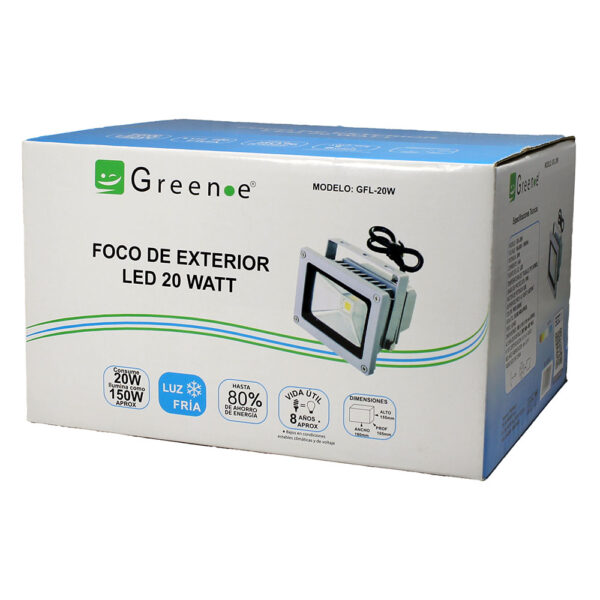 Focos exterior led de 20w. Luz blanca - Imagen 2