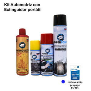 Set Automotriz + Extinguidor portátil Clase A + Chip Entel.