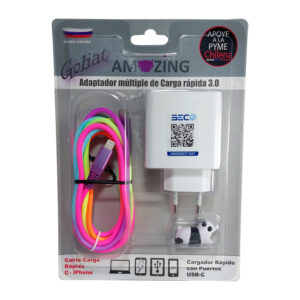Cargador Rápido Con Cable Tipo C a IPhone de 2 metros