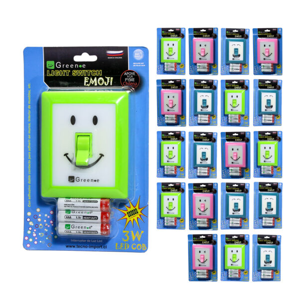 Luz led con interruptor Emoji x 20 Unidades - Imagen 2