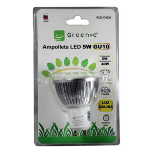 Ampolleta Led Cob de 5W GU10 Luz Cálida.