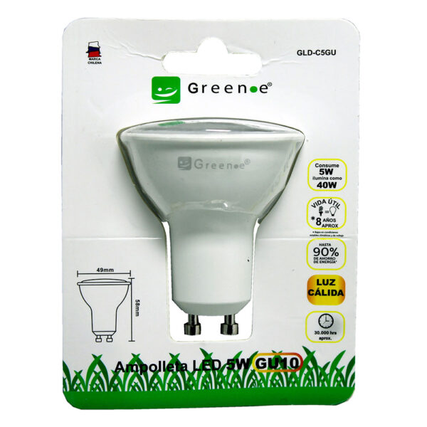 Pack de Ampolletas Led de 5W GU10 Luz Cálida - Imagen 2