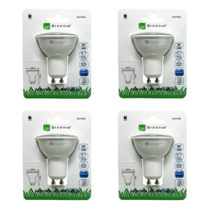 Pack de 4 Ampolletas led de 5W. GU-10. Luz Fría.