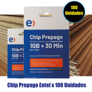 CHIP PREPAGO ENTEL  X 100 Unidades
