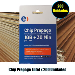 CHIP PREPAGO ENTEL X 200 Unidades