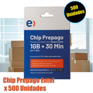 Chip Prepago ENTEL X 500 Unidades