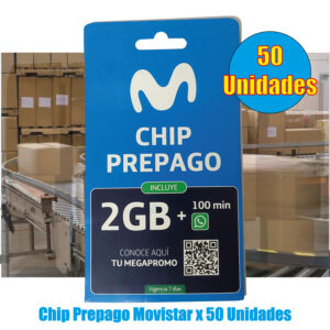 CHIP PREPAGO MOVISTAR X 50 Unidades