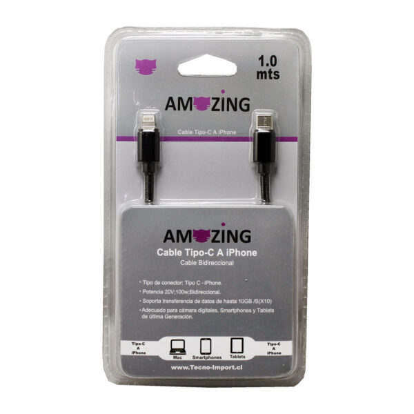 Cable Bidireccional Tipo C a IPhone de 1 Metro