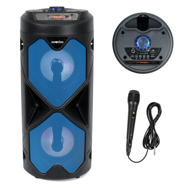 Parlante Bluetooth karaoke inalámbrico. Big Pro 500. Blue