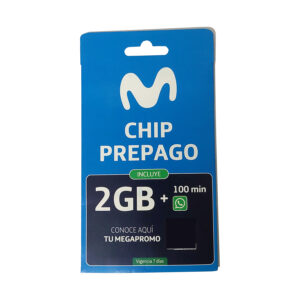 Chip Prepago MOVISTAR  2GB + 100 Minutos