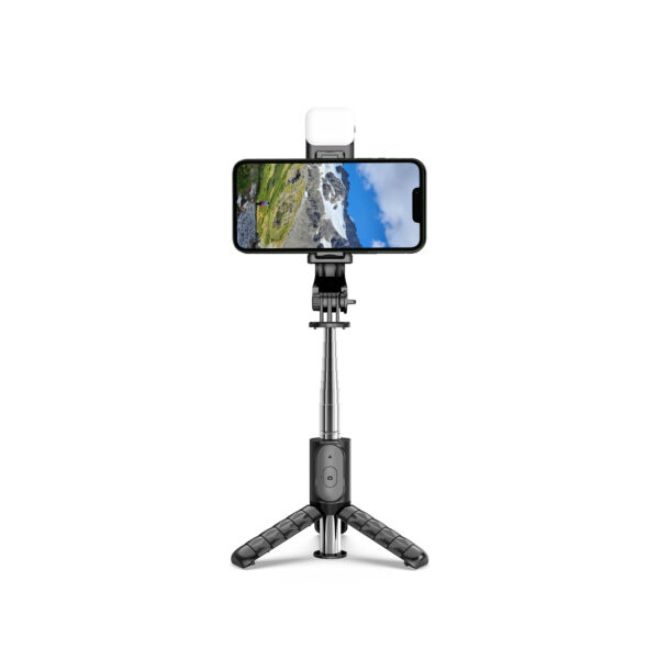 Bastón Selfie Trípode con luz LED control remoto Bluetooth Q11s - Imagen 4