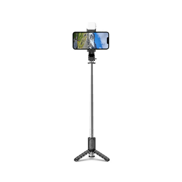 Bastón Selfie Trípode con luz LED control remoto Bluetooth Q11s - Imagen 5