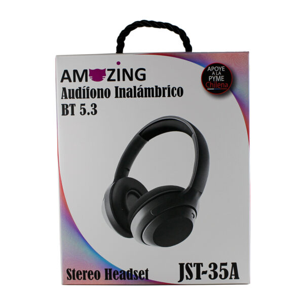 Audífono JST-35A Super Bass / Bluetooth 5.3 celeste - Imagen 5